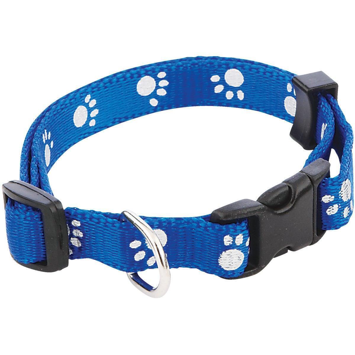 Westminster Pet Ruffin' it Reflective 8 In. to 12 In. Nylon Paw Print Dog Collar Pack of 3