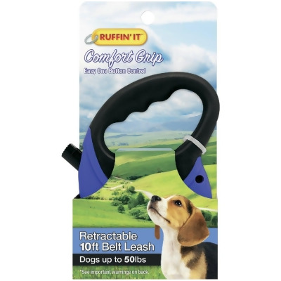 Westminster Pet Ruffin' it 10 Ft. Cord Up to 50 Lb. Dog Retractable Leash 98607 Pack of 6 
