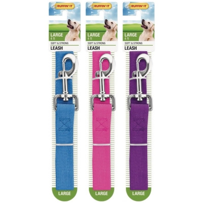 Westminster Pet Ruffin' it 4 Ft. Nylon Large Dog Leash 31484 Pack of 3 