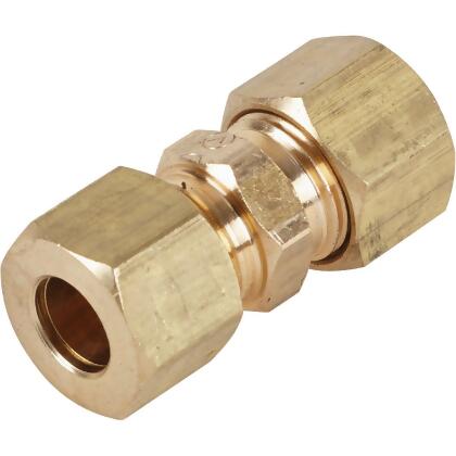 Brass Compression Coupling Fitting, with Packing Nut, 1 in. Nominal Fitting  x 5 in. Length (12 Pack)