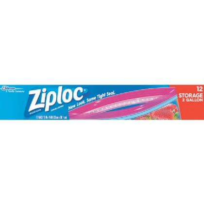 Ziploc 2 Gal. Double Zipper Food Storage Bag (12-Count) 01143 