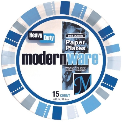 AJM 7 In. ModernWare Paper Plate (15-Count) DP7MW032015AGI 