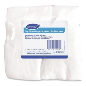 DVOD1229237 Dry Wipe Disposable Wiping System&#44; White - 12 x 12 in.100/ Pack Of 6 