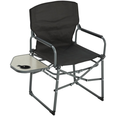 Outdoor Expressions Black Polyester Director Camp Folding Chair with Side Table Pack of 4 
