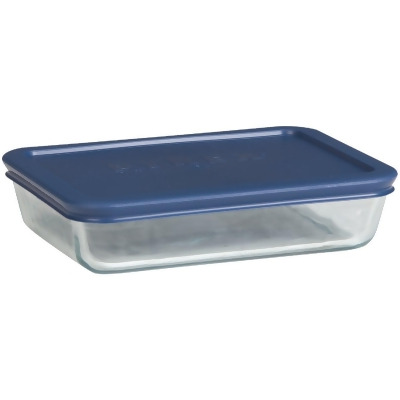 Pyrex Simply Store 3-Cup Rectangle Glass Storage Container with Lid 6017471 Pack of 6 