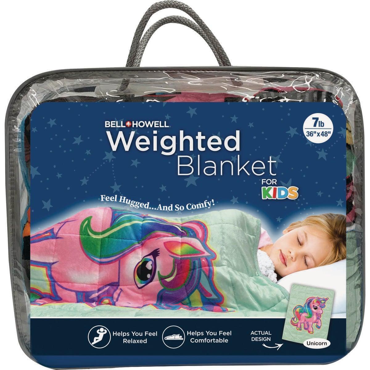 Bell+Howell Kids 7 Lb. Weighted Blanket- Unicorn 2822 Pack of 2