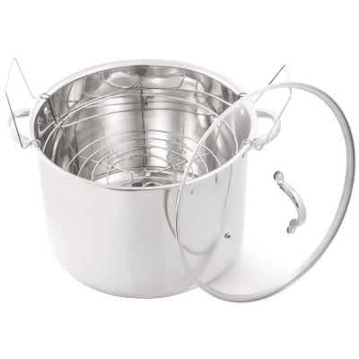 McSunley 21.5 Qt. Prep-n-Cook Stainless Steel Canner with Jar Rack 620 