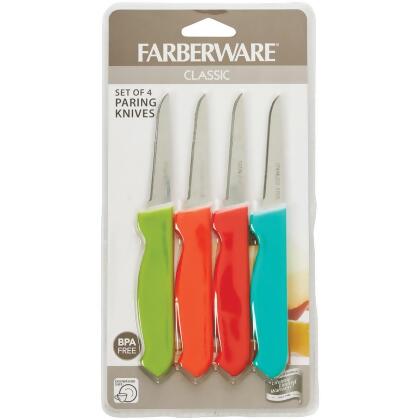 Farberware Holiday 3 piece Knife Set New Sealed Red