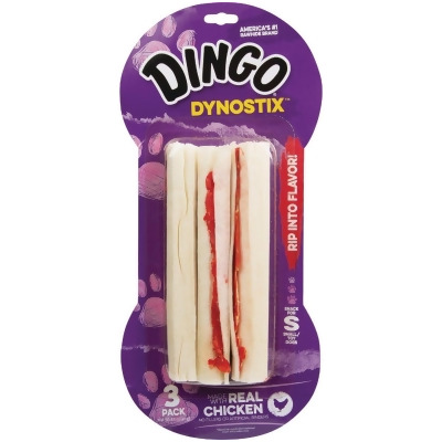 Dingo Dynostix Wrapped 5 In. Rawhide Bone (3-Pack) P-99033 Pack of 6 