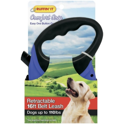 Westminster Pet Ruffin' it 16 Ft. Cord Up to 110 Lb. Dog Retractable Leash 98627 Pack of 6 