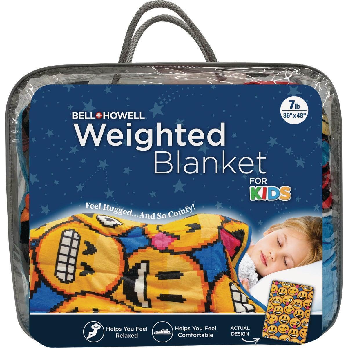 Bell+Howell Kids 7 Lb. Weighted Blanket- Emoji 2994 Pack of 2