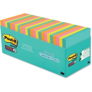 Post-it Super Sticky Notes  Supernova Neons Collection  3 in. x 3 in.  70 Sheets  24 Pads