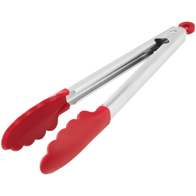 KitchenAid 11.5 In. Gourmet Red Silicone Tip Stainless Steel Tongs KO094OHERA Pack of 12 