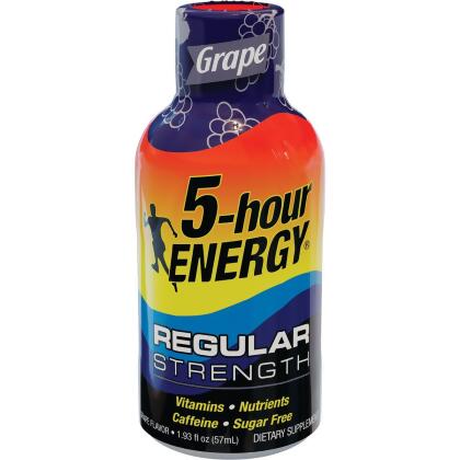 5-hour ENERGY Shot, Regular Strength, Grape, 1.93 oz 510580 Pack of 12