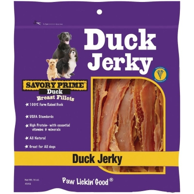 Savory Prime Natural Duck Jerky Dog Treat, 16 Oz. 401 Pack of 3 