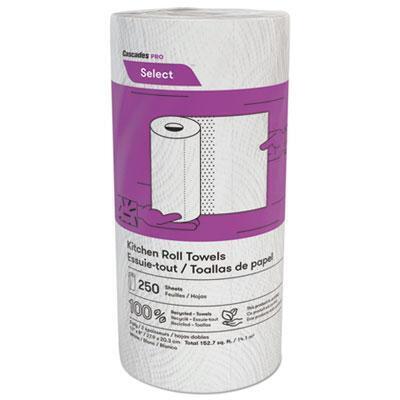 Cascades PRO Select Kitchen Roll Towels, 2-Ply, 8 X 11, 250/roll, 12/carton K250 
