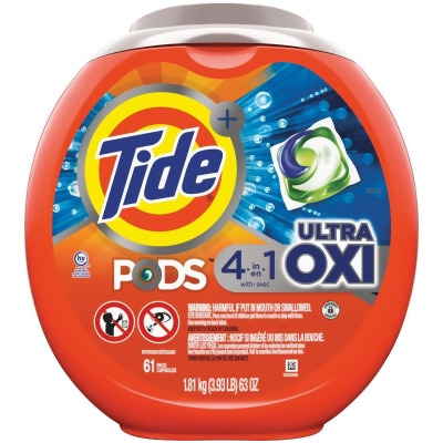 Tide Pods 4-In-1 Ultra Oxy Liquid Laundry Detergent Soap Pacs (61-Count) 