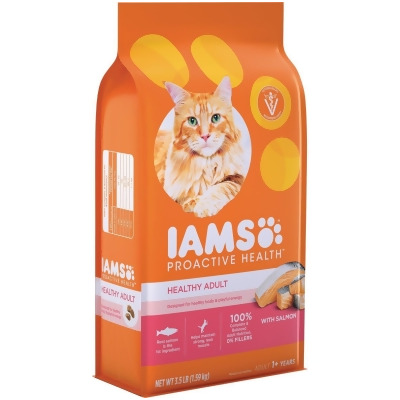 Iams Proactive Health 3.5 Lb. Salmon & Tuna Flavor Adult Dry Cat Food 109106 Pack of 4 