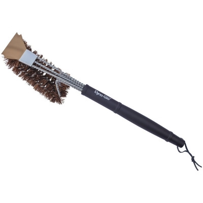 Dyna Glo 18 In. Palmyra Bristles Wired Grill Cleaning Brush with Scraper DG18GBP 
