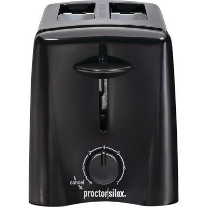 Proctor Silex 2 Slice Toaster, Auto Shut Off, Compact, Black, 22624