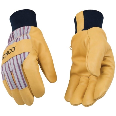 Kinco Otto Striped Men's Large Cotton-Blend Canvas Fabric Winter Work Glove 