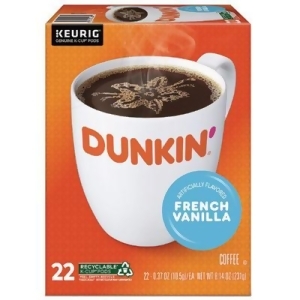 (BBD 08/16/24)Dunkin' French Vanilla Flavored Medium Roast Coffee - Keurig K-Cup Pods - 22ct