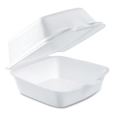 Dart® Foam Hinged Lid Containers, 5.38 X 5.5 X 2.88, White, 500/carton 50HT1 