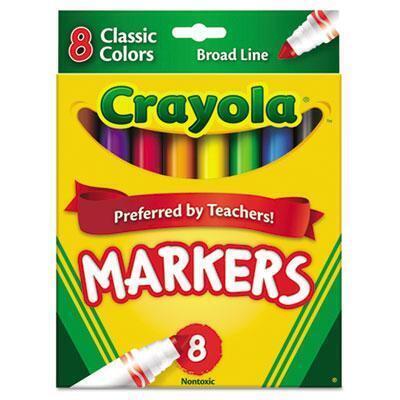 Crayola® MARKER,CLASSIC,BROAD,8/ST 587708 