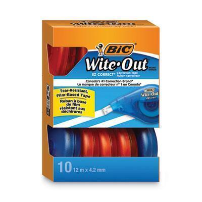 BIC® TAPE,CORRECTION,10/BX,WH WOTAP10 