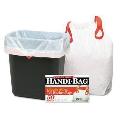 Handi-Bag® LINER,13GL,DRWST,50/BX,WH WEB HAB6DK50 