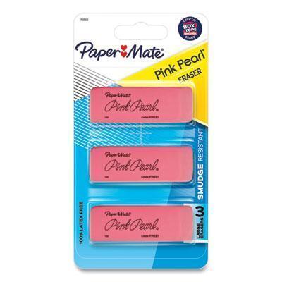 Paper Mate® ERASER,PEARL MED 3PK,PK 70502 