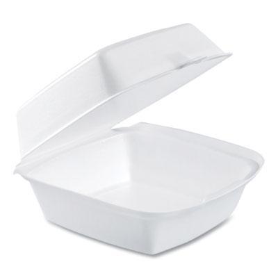Dart® Foam Hinged Lid Containers, 6 X 5.78 X 3, White, 500/carton 60HT1 