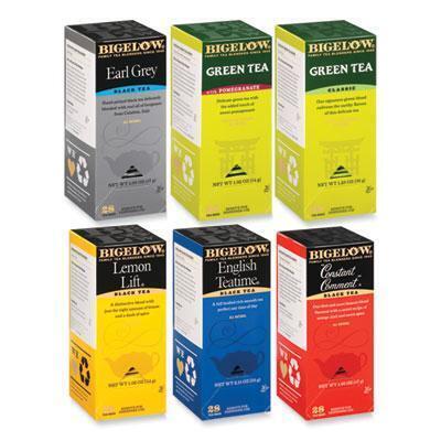 Bigelow® Assorted Tea Packs, Six Flavors, 28/box, 168/carton RCB15577 