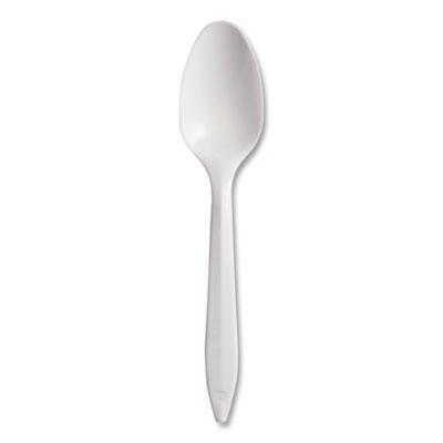 SOLO® Regal Mediumweight Cutlery, Full-Size, Teaspoon, White, 1000/Carton S6SW 