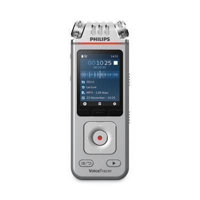 Philips® Voice Tracer DVT4110 Digital Recorder, 8 GB, Silver DVT4110 