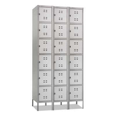 Safco® Three-Column Box Locker, 36w X 18d X 78h, Two-Tone Gray 5527GR 