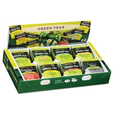 Bigelow® Green Tea Assortment, Tea Bags, 64/box, 6 Boxes/carton RCB30568CT 