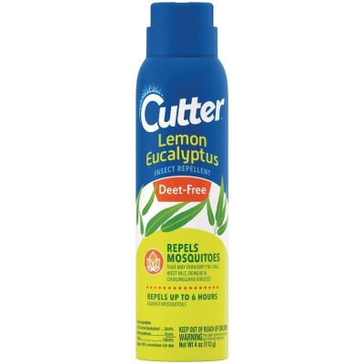 Cutter Lemon Eucalyptus 4 Oz. Insect Repellent Aerosol Spray HG-96701 Pack of 6 