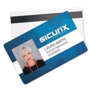 SICURIX Blank ID Card with Magnetic Strip  2 1/8 x 3 3/8  White  100/Pack -BAU80340