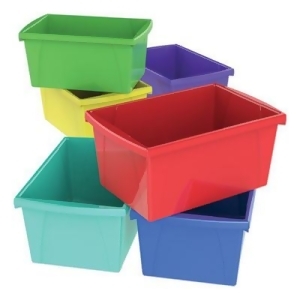 4 Gallon/15L Classroom Storage Bin, Assorted Colors (6 units/pack)