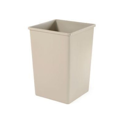 35 Gallon Square Rubbermaid Waste Receptacle - Beige 