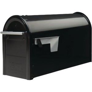 Architectural Mailboxes Franklin Medium  Galvanized Steel  Post-Mount Mailbox  Black  FM110BAM