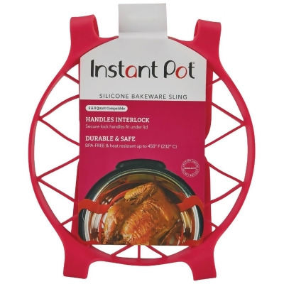 Instant Pot Red Silicone Bakeware & Steamer Sling Basket 5252048 