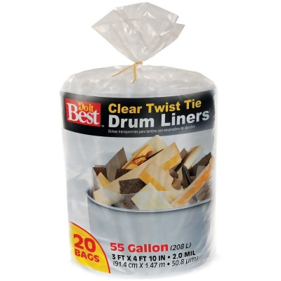 Do it Best 55 Gal. Clear Drum Liner (20-Count) 647896 