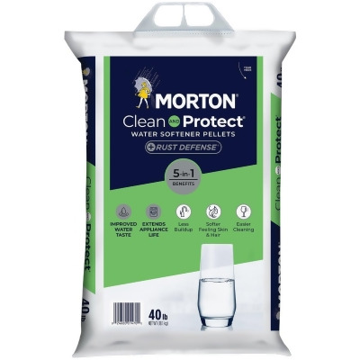 Morton Clean and Protect Plus Rust Defense 40 Lb. Water Softener Salt Pellets 