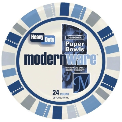 AJM ModernWare 20 Oz. Paper Bowl (24-Count) DB20MW012024AMB 