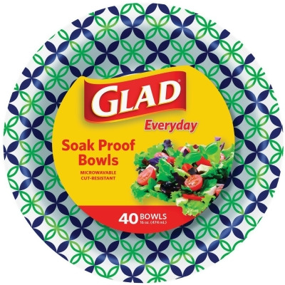 Glad Everyday 16 Oz. Paper Bowl (40-Count) BBP25518 