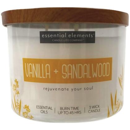 Essential Elements 14.75oz Vn/Sndlwd Candle 4574344 