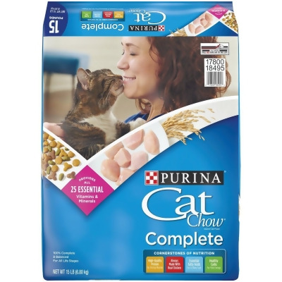 Purina Cat Chow Complete Balance 15 Lb. Kibble Blend All Ages Dry Cat Food 