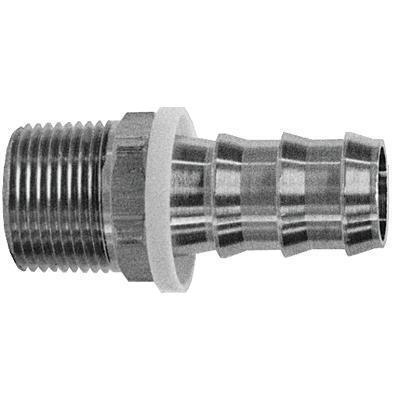 Barbed Push-On Hose Fittings, 1/2 in x 3/4 in (NPT) 